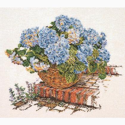 Hydrangea Azul II de Thea Gouverneur - Fiori e Frutti - Kit punto de cruz  Kit - Casa Cenina